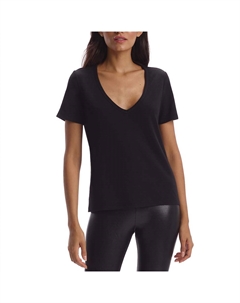 Футболка Cloud с коротким рукавом и V-образным вырезом черного цвета Commando