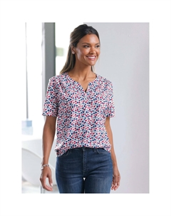 Блуза с короткими рукавами, цвет Ecru-Bedruckt Classic basics