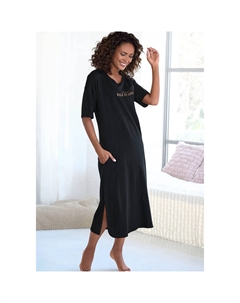 Ночная рубашка с красивым принтом из фольги, черный Vivance dreams