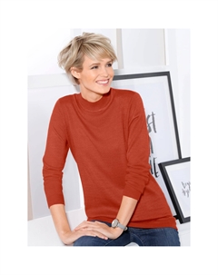 Свитер с воротником стойкой "Пуловер", серый Classic basics