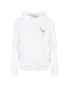 Толстовка "Женская толстовка Flamingo Basic с капюшоном ", белый Merchcode