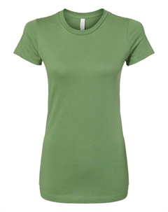 Женская облегающая футболка, цвет leaf Bella+canvas