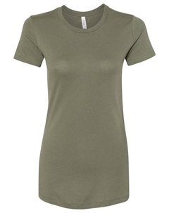 Женская облегающая футболка, хаки Bella+canvas