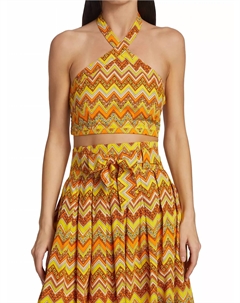 Укороченный топ через плечо в цвете Sol Swf