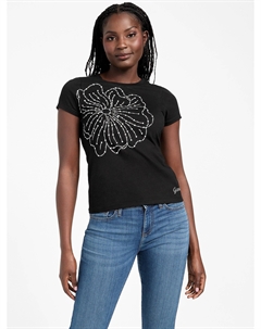 Футболка Juliana с цветочным узором, черный Guess factory