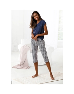 Пижама-капри (2 шт.), со штанишками для сна с рисунком, розовый Vivance dreams