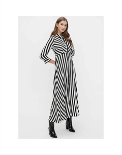 Платье-рубашка "YASSAVANNA LONG SHIRT DRESS", с рукавами 3/4, цвет Black W. White Stripes Y.a.s
