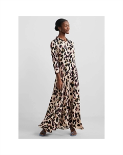 Платье-рубашка "YASSAVANNA LONG SHIRT DRESS", с рукавами 3/4, цвет Mellow Rose Aop Liro Print Y.a.s