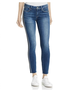 Джинсы Verdugo Ankle Piping Raw Hem в цвете индиго/кремовый Paige