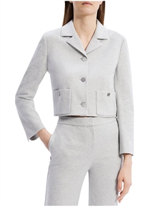 Куртка с заплатками Boxy Crop, серый Theory