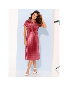 Платье А-силуэта "Платье-блузка-рубашка", цвет Rot-Weiß-Getupft Classic basics