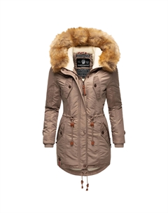 Зимнее пальто "La Viva", качественная зимняя парка с крупным искусственным мехом, коричневый Navahoo