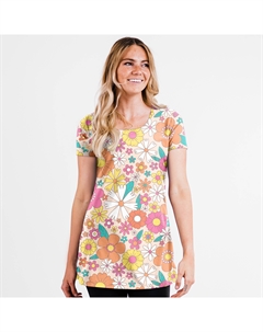 Женская удлиненная туника для плавания Anna, цвет 70s blooms Calypsa
