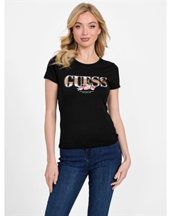 Футболка с логотипом Eco Carri, черный Guess factory