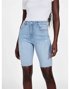 Шорты-бермуды Keira с высокой посадкой, цвет light destroy wash 30 inseam Guess factory