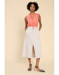 Джинсовая юбка миди Allie, бежевый White stuff