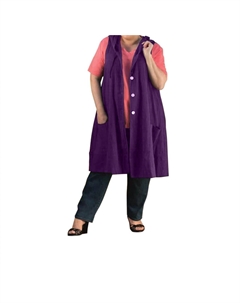 Жилет без рукавов из жатого хлопка, однотонный, большого размера, в цвете Auber Purple On the plus side