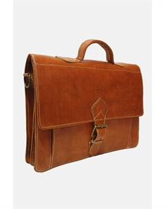 Кожаная сумка-портфель "Касабланка", коричневый Berber leather