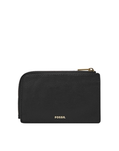 Женская кожаная визитница Jori на молнии, черный Fossil