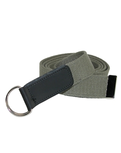 Ремень из хлопковой ткани больших размеров с пряжкой в ​​виде двух D-образных колец, оливковый Ctm