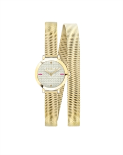 Женские часы Vittoria Guilloche с циферблатом из нержавеющей стали золотого цвета Furla