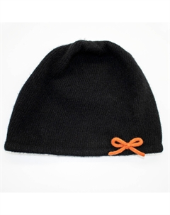 Шляпа с бантом контрастного цвета, цвет black/spice Portolano