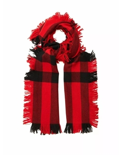 Новый шерстяной шарф Half Mega Fashion Plaid Check с бахромой, красный Burberry