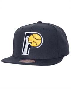 Мужская бейсболка Nba Indiana Pacers Conference Patch Snapback в темно-синем цвете Mitchell and ness