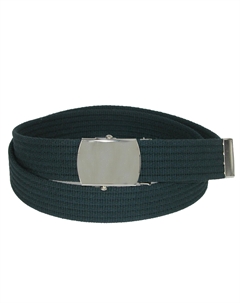 Большой и высокий ребристый тканевый ремень с никелевой пряжкой, черный Ctm