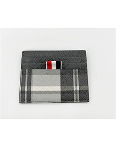 Визитница из кожи Plaid - серая Thom browne