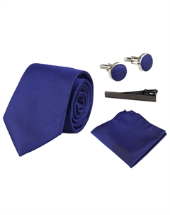 Запонки из атласного шелка с текстурой для галстука, синий Paul andrew