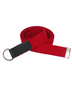 Ремень из хлопковой ткани больших размеров с пряжкой в ​​виде двух D-образных колец, красный Ctm