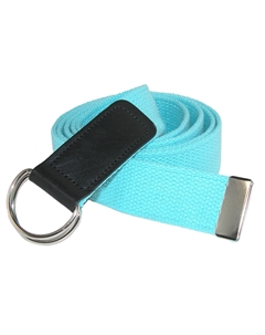 Ремень из хлопковой ткани больших размеров с пряжкой в ​​виде двух D-образных колец, голубой Ctm