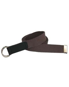 Ремень из хлопковой ткани больших размеров с пряжкой в ​​виде двух D-образных колец, коричневый Ctm