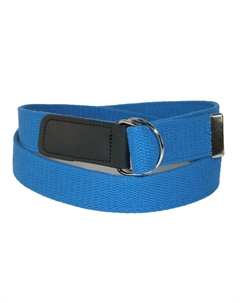 Ремень из хлопковой ткани больших размеров с пряжкой в ​​виде двух D-образных колец, синий Ctm