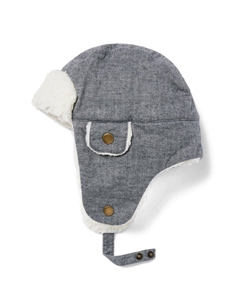 Шапка-ушанка «Ёлочка» от, серый Janie and jack