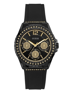 Многофункциональные часы Black And Crystal Guess factory