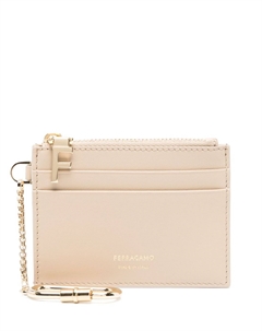 Кожаный картхолдер, нейтральный цвет Ferragamo