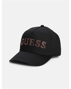 Бейсболка с логотипом из страз, розовый Guess factory
