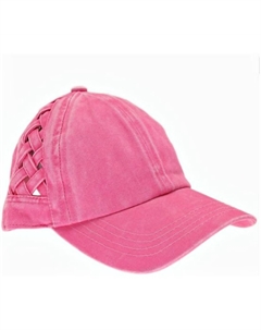 Плетеная шапка-корзинка с крест-накрест в розовом цвете C.c beanie