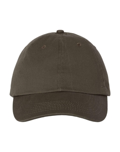 Классическая кепка для пап Adult Bio-Washed, оливковый Valucap