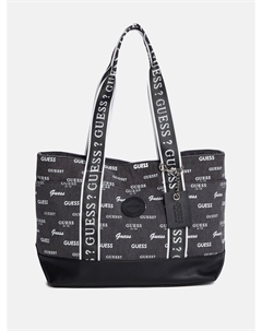 Сумка-тоут с логотипом из денима, черный Guess factory