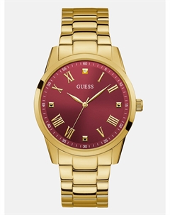 Аналоговые часы красного и золотого цвета Guess factory