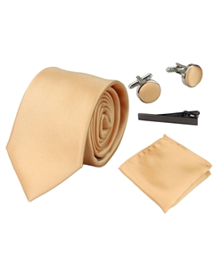 Запонки из атласного шелка для галстука и карманного платка, блестящие, золотой Paul andrew