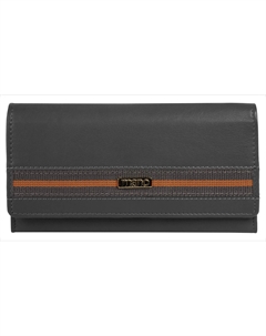 Кошелек, натуральная кожа, серый Mano