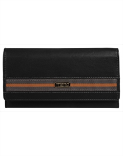 Кошелек, натуральная кожа, черный Mano