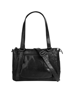 Сумочка, натуральная кожа, черный Spikes & sparrow