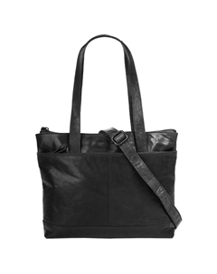 Шоппер, натуральная кожа, черный Spikes & sparrow