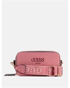 Сумка через плечо с блестящим логотипом Lewistown, цвет mauve Guess factory