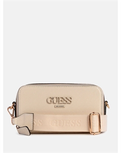 Сумка через плечо с блестящим логотипом Lewistown, цвет stone Guess factory